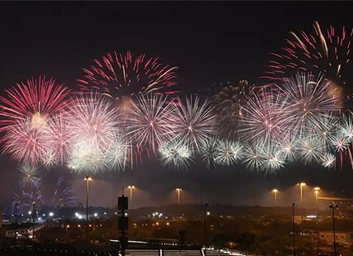 龙口市焰火晚会